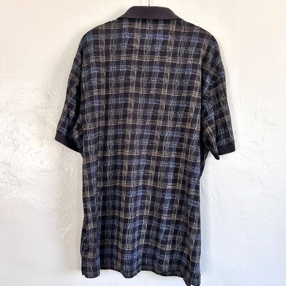 Ocean Pacific OP Polo Shirt Men's L Multicolor Plaid Geometric - Picture 5 of 7